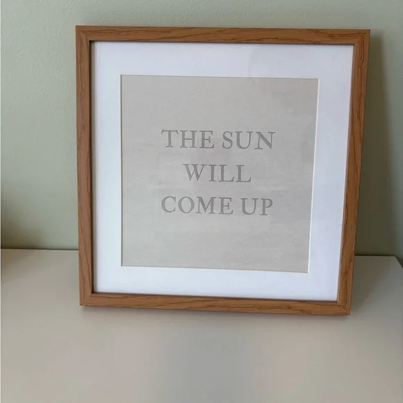 Threshold Studio McGee 'The Sun Will Come Up' Wall Art - 12”x12” - Picture 1 of 2